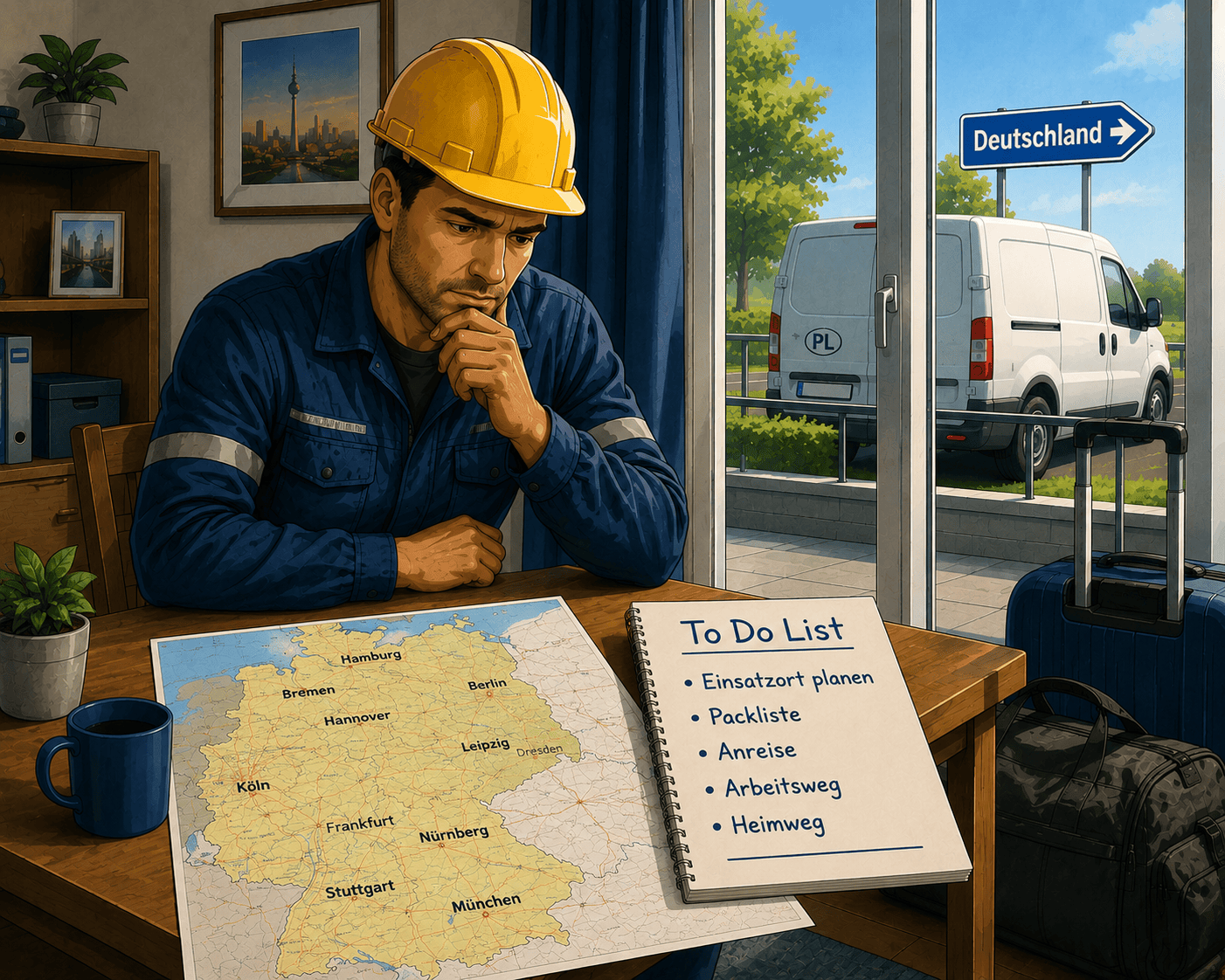 Arbeitswoche auf Montage erfolgreich planen
